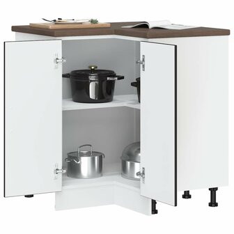 Keuken hoekonderkast Lucca bewerkt hout zwart 4