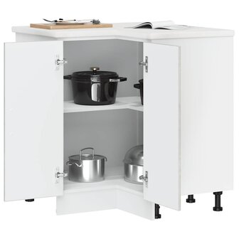 Keuken hoekonderkast Lucca bewerkt hout betongrijs 4