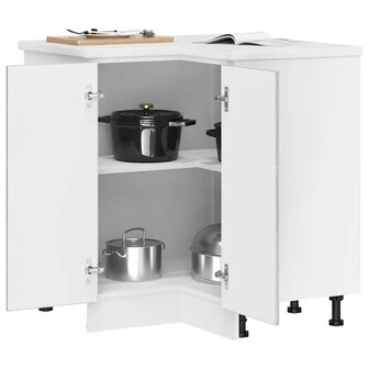 Keuken hoekonderkast Lucca bewerkt hout grijs sonoma eiken 4
