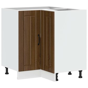 Keuken hoekonderkast Lucca bewerkt hout bruin eikenkleur 2