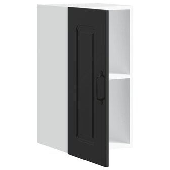 Keukenwandkast Kalmar bewerkt hout zwart 8