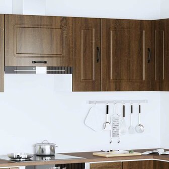 Keukenwandkast Kalmar bewerkt hout bruin eikenkleur 3