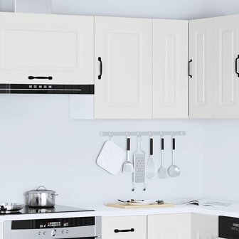 Keukenwandkast Kalmar bewerkt hout wit 1