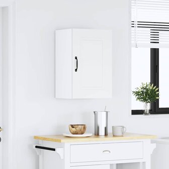Keukenwandkast Kalmar bewerkt hout wit 3