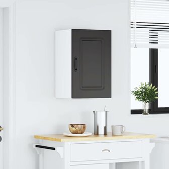 Keukenwandkast Kalmar bewerkt hout zwart 3