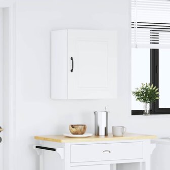 Keukenwandkast Kalmar bewerkt hout wit 3