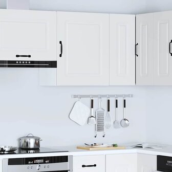 Keukenwandkast Kalmar bewerkt hout wit 4