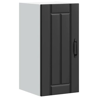 Keukenwandkast Lucca bewerkt hout zwart 1