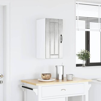 Keukenwandkast Lucca bewerkt hout betongrijs 2