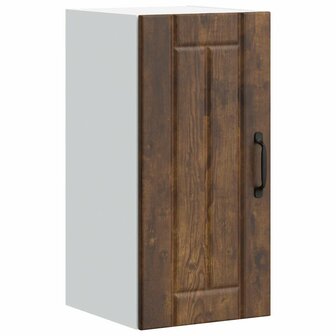 Keukenwandkast Lucca bewerkt hout gerookt eikenkleurig 1
