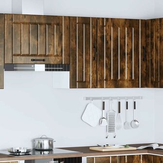 Keukenwandkast Lucca bewerkt hout gerookt eikenkleurig 3