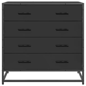Ladekast 70x41x70 cm bewerkt hout zwart 4