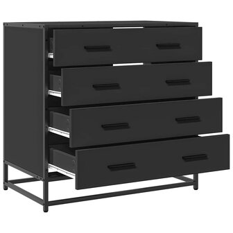 Ladekast 70x41x70 cm bewerkt hout zwart 5