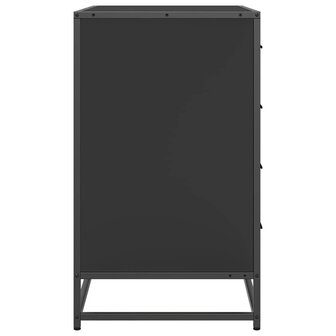 Ladekast 70x41x70 cm bewerkt hout zwart 6