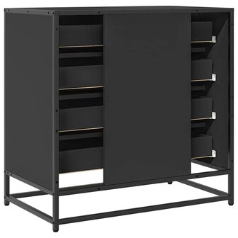 Ladekast 70x41x70 cm bewerkt hout zwart 7