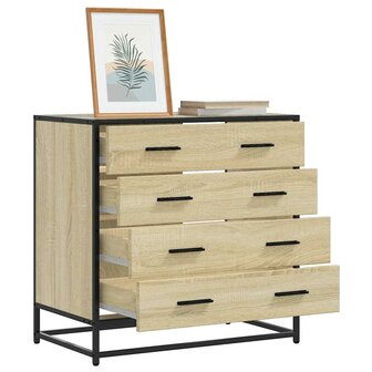 Ladekast 70x41x70 cm bewerkt hout sonoma eikenkleurig 1