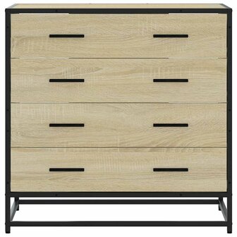 Ladekast 70x41x70 cm bewerkt hout sonoma eikenkleurig 4