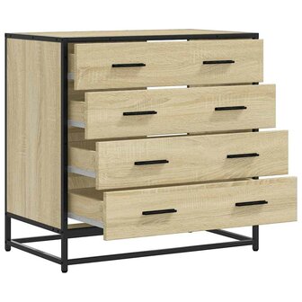 Ladekast 70x41x70 cm bewerkt hout sonoma eikenkleurig 5