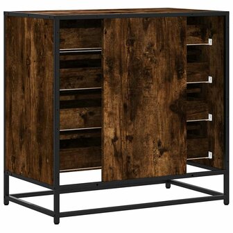 Ladekast 70x41x70 cm bewerkt hout gerookt eikenkleurig 7