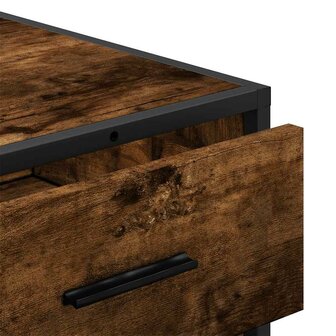 Ladekast 70x41x70 cm bewerkt hout gerookt eikenkleurig 8