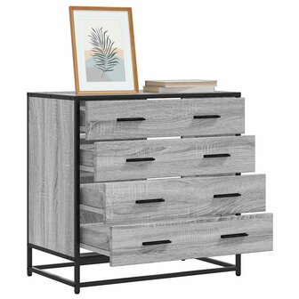 Ladekast 70x41x70 cm bewerkt hout grijs sonoma eikenkleurig 1