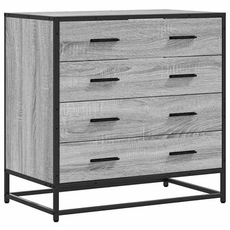 Ladekast 70x41x70 cm bewerkt hout grijs sonoma eikenkleurig 2