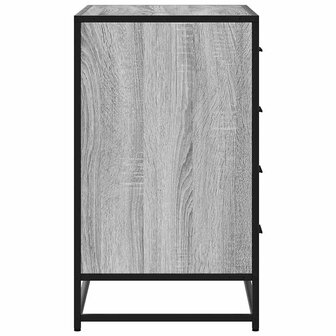 Ladekast 70x41x70 cm bewerkt hout grijs sonoma eikenkleurig 6