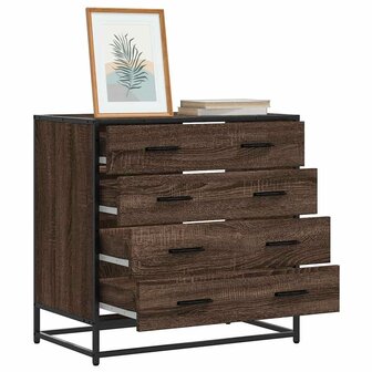 Ladekast 70x41x70 cm bewerkt hout bruin eikenkleur 1