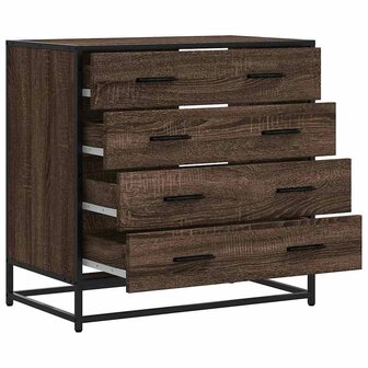 Ladekast 70x41x70 cm bewerkt hout bruin eikenkleur 5