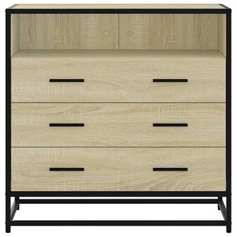 Ladekast 70x41x70 cm bewerkt hout sonoma eikenkleurig 4