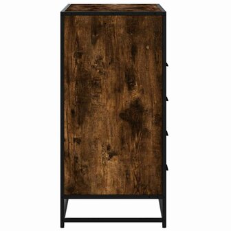Ladekast 70x41x83,5 cm bewerkt hout gerookt eikenkleurig 6