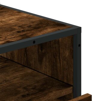 Ladekast 70x41x83,5 cm bewerkt hout gerookt eikenkleurig 8