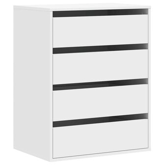 Ladekast 60x41x76 cm bewerkt hout wit 2