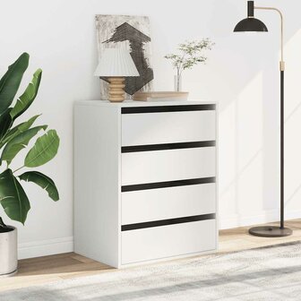 Ladekast 60x41x76 cm bewerkt hout wit 3