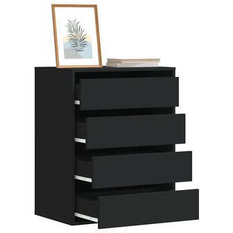 Ladekast 60x41x76 cm bewerkt hout zwart 1