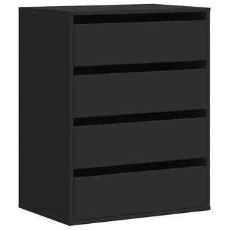 Ladekast 60x41x76 cm bewerkt hout zwart 2