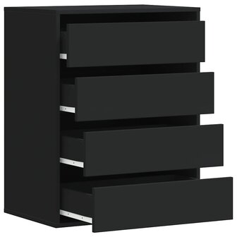 Ladekast 60x41x76 cm bewerkt hout zwart 5