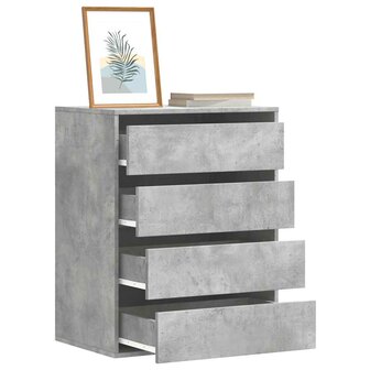 Ladekast 60x41x76 cm bewerkt hout betongrijs 1