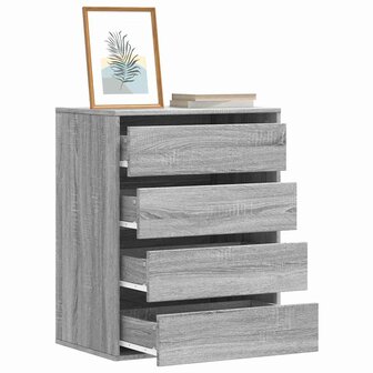 Ladekast 60x41x76 cm bewerkt hout grijs sonoma eikenkleurig 1