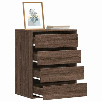 Ladekast 60x41x76 cm bewerkt hout bruin eikenkleurig 1