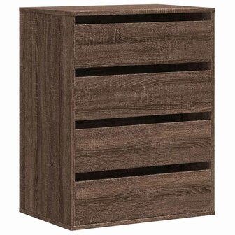Ladekast 60x41x76 cm bewerkt hout bruin eikenkleurig 2