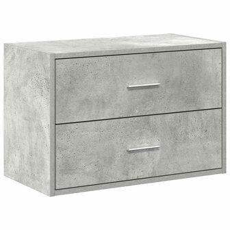 Kast met 2 lades 60x31x40 cm bewerkt hout betongrijs 2