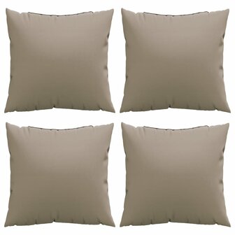 Bankkussens 4 st 60x60 cm stof taupe 4