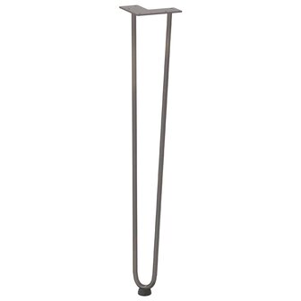 Haarspeld tafelpoten 4 st 72 cm massief staal naturel 4
