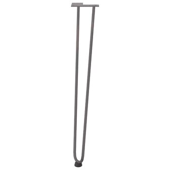 Haarspeld tafelpoten 4 st 72 cm massief staal naturel 5