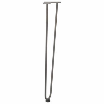 Haarspeld tafelpoten 4 st 72 cm massief staal naturel 6