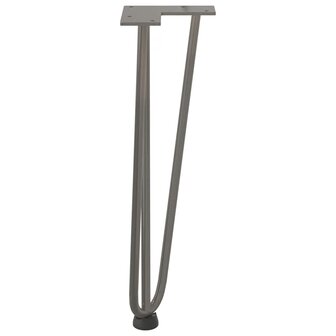 Haarspeld tafelpoten 4 st 42 cm massief staal naturel 6