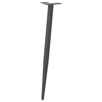 Salontafelpoten conische vorm 4 st 72-73 cm staal antraciet 4