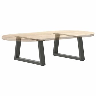 Eettafelpoten 2 st V-vormig 60x(30-31,3) cm staal antraciet 8