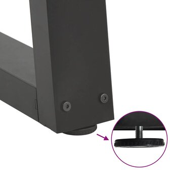 Eettafelpoten 2 st V-vormig 60x(30-31,3) cm staal antraciet 9